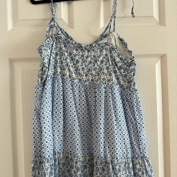 J. Crew Factory Light Blue Patterned Maxi Dress - Picture 5 of 6